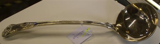 Victorian silver soup ladle